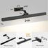 Wall Picture Light, 24in Battery-Powered Gallery Light for Artwork, CCT Dimmable Rechargeable Battery Wall Lamp with Remote Control for Living Room, Gallery, and Dartboard (Black)