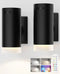 Battery Operated Wall Lights 2 Pack Rechargeable Wall Lights Indoor Touch Dimmable with Remote Control,Magnetic Wall Sconce Lights Battery Black Wireless LED Decor Lighting 3000mAh [Energy Class F]