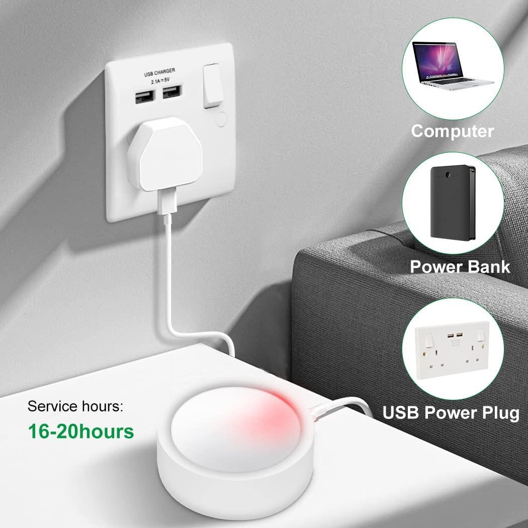 Night Light Wireless Wall Light Indoor LED 2 Pack,Battery Operated Wall Lights Rechargeable Lamp with Remote,Touch Lamp Dimmable Wall Sconces Bedside Lamp for Bedroom Livingroom (Black, 2Pack) [Energy Class E]