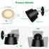 Night Light Wireless Wall Light Indoor LED 2 Pack,Battery Operated Wall Lights Rechargeable Lamp with Remote,Touch Lamp Dimmable Wall Sconces Bedside Lamp for Bedroom Livingroom (Black, 2Pack) [Energy Class E]