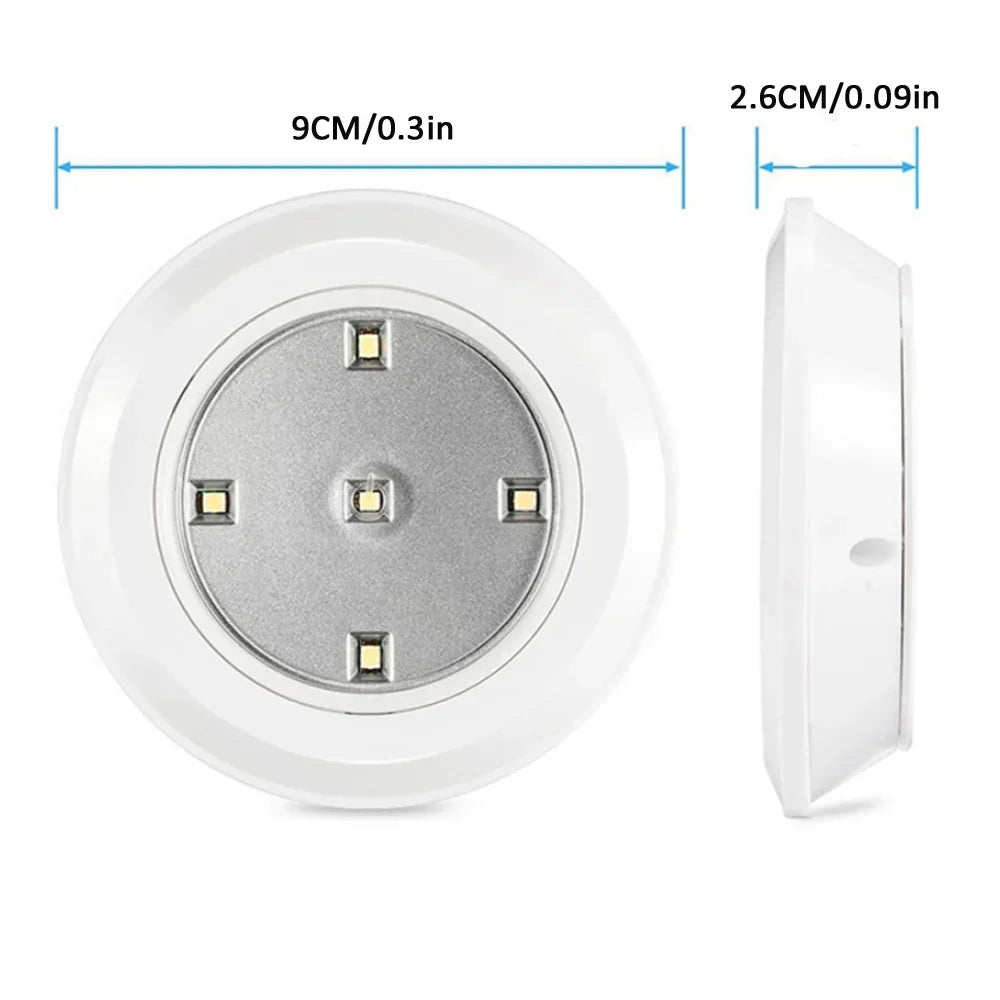 6 LED Light Set with Remote - Cool White for Cabinets & Displays