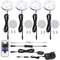 Dimmable & Timing Under Counter Lights Kitchen with Wireless RF Remote,Ultra-Thin 240V LED Cabinet Lights,12W Shelf Lights，4 Lights,Daylight White