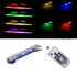 LED Under Cabinet Night Lights Kit for Glass Edge Shelf Back Side Lighting Using Flexible Cable and Clip with RF Remote(6 Lights RGB)