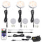 Dimmable LED Under Cabinet Lighting, Counter Showcase Kitchen Lighting Fixtures with 12V Plug in Adapter and Dimmable Wireless Remote Control, 3 Ultra Slim Puck Lights Kit (Warm White2700K)