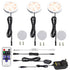 Dimmable LED Under Cabinet Lighting, Counter Showcase Kitchen Lighting Fixtures with 12V Plug in Adapter and Dimmable Wireless Remote Control, 3 Ultra Slim Puck Lights Kit (Warm White2700K)