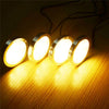 Under Cabinet LED Puck Lights, Slim Aluminum Round Flat LED Lights 2W 12V DC Hardwired 30cm Wire, Warm White 2700K, Ideal for Kitchen Counter, Closet, RV Camper & Marine Boat Interior Lighting (10 Pack)