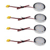 Under Cabinet LED Puck Lights, 2W Hardwired Round LED Spot Lights, 30cm Lead Wire, 12V DC Low Voltage, Perfect for Kitchen Counter, Cabinet, RV Interior, Boat & Marine Lighting (4 Pack 6000K Daywhite)