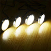 Under Cabinet LED Puck Lights, 2W Hardwired Round LED Spot Lights, 30cm Lead Wire, 12V DC Low Voltage, Perfect for Kitchen Counter, Cabinet, RV Interior, Boat & Marine Lighting (4 Pack 6000K Daywhite)