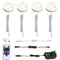 Dimmable LED Under Cabinet Lighting, Counter Showcase Kitchen Lighting Fixtures with 12V Plug in adapter and Dimmable Wireless Remote Control, 4 Ultra Slim Puck Lights Kit (Warm White)