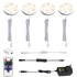 Dimmable LED Under Cabinet Lighting, Counter Showcase Kitchen Lighting Fixtures with 12V Plug in adapter and Dimmable Wireless Remote Control, 4 Ultra Slim Puck Lights Kit (Warm White)