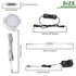 Dimmable LED Under Cabinet Lighting, Counter Showcase Kitchen Lighting Fixtures with 12V Plug in adapter and Dimmable Wireless Remote Control, 4 Ultra Slim Puck Lights Kit (Warm White)