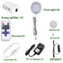 Dimmable LED Under Cabinet Lighting, Counter Showcase Kitchen Lighting Fixtures with 12V Plug in adapter and Dimmable Wireless Remote Control, 4 Ultra Slim Puck Lights Kit (Warm White)