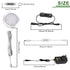 Dimmable LED Under Cabinet Lighting, Counter Showcase Kitchen Lighting Fixtures with 12V Plug in Adapter and Dimmable Wireless Remote Control, 6 Ultra Slim Puck Lights Kit