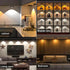 3 Lights LED Rechargeable Slim Cabinet Light, 2cm, Remote Control, Magnetic Mount