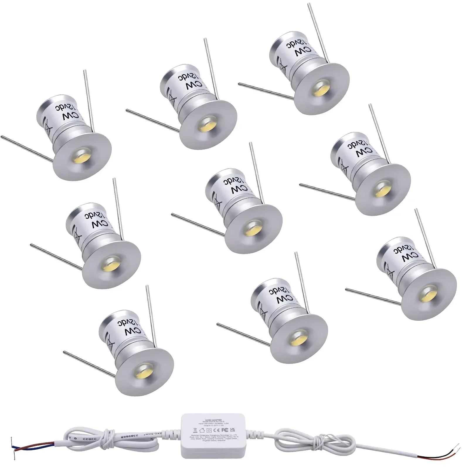 Mini LED Downlights for Ceiling 9 Pack,Cold White 6000K LED Recessed Ceiling Lights Spot Lights for Living Room Bedroom Kitchen Garden [Energy Class E]