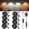 8 Pack LED Puck Lights Under Cabinet Plug In Dimmable CCT 3000-6000K with Timer