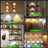 8 Pack LED Puck Lights Under Cabinet Plug In Dimmable CCT 3000-6000K with Timer