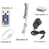 LED Under Cabinet Night Lights Kit for Glass Edge Shelf Back Side Lighting Using Flexible Cable and Clip with RF Remote(4 lights, RGB)