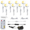 LED Under Cabinet Puck Lights CCT Light Color Temperature Adjustable Warm+White Double Color with Dimmable RF Remote Controller for Kitchen Shelf Ambiance Display Lighting (8 Lights, 24W)