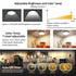 LED Under Cabinet Puck Lights CCT Light Color Temperature Adjustable Warm+White Double Color with Dimmable RF Remote Controller for Kitchen Shelf Ambiance Display Lighting (8 Lights, 24W)