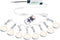 Linkable Under Cabinet LED Lighting 12V Dimmable Puck Lights Hardwired with Wireless RF Remote Control for Kitchen Mood Lighting(8 Lights, Warm White)