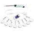 Linkable Under Cabinet LED Lighting 12V Slim Aluminum Dimmable Puck Lights Direct Wired with RF Remote Control for Kitchen Lighting(8pack Daylight White)