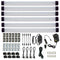Dimmable Led Under Cabinet Lighting Bar Linkable Kits with Rocker Switch Under Counter Kitchen,Showcase,Shelf Lighting(6 Panel Kits Cold White)
