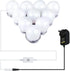 Hollywood LED Vanity Mirror Lights Kit,Stick on Dimmable Makeup Lights, 12V Mirror Lighting Strip Fixture for Vanity Dressing Table Set, Bedroom Wall Lights,CRI>90 (4000K Natural White,10 Bulbs)