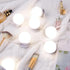 Hollywood LED Vanity Mirror Lights Kit,Stick on Dimmable Makeup Lights, 12V Mirror Lighting Strip Fixture for Vanity Dressing Table Set, Bedroom Wall Lights,CRI>90 (4000K Natural White,10 Bulbs)