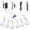 Linkable Under Cabinet LED Lighting 12V Dimmable Puck Lights with Wireless RF Remote Control, Hardwired & AU Wall Plug in for Counter Lighting(6 Lights, Natural White)