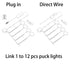 Linkable Under Cabinet LED Lighting 12V Dimmable Puck Lights with Wireless RF Remote Control, Hardwired & AU Wall Plug in for Counter Lighting(6 Lights, Natural White)