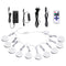 Linkable Under Cabinet LED Lighting 12V Dimmable Puck Lights with Wireless RF Remote Control, Hardwired & AU Wall Plug in for Furniture Cupboard Lighting(10 Lights, Natural White 4000K)