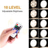 Linkable Under Cabinet LED Lighting 12V Dimmable Puck Lights with Wireless RF Remote Control, Hardwired & AU Wall Plug in for Furniture Cupboard Lighting(10 Lights, Natural White 4000K)