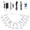 Linkable Under Cabinet LED Lighting 12V Dimmable Puck Lights with Wireless RF Remote Control, Hardwired & AU Wall Plug in for Kitchen Mood Lighting (4000K Natural White, 12 Lights Kit)