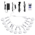 Linkable Under Cabinet LED Lighting 12V Dimmable Puck Lights with Wireless RF Remote Control, Hardwired & AU Wall Plug in for Kitchen Mood Lighting (4000K Natural White, 12 Lights Kit)