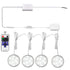 Linkable Under Cabinet LED Lighting 12V Slim Aluminum Dimmable Puck Lights Direct Wired with RF Remote Control for Kitchen Lighting(4pack, Daylight White)
