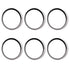 6 Pack GU10/MR16 Bulb Decorative Trim Rings, Heat Insulation Anti-Scald Protective Rings for Track Lighting, Snap-On Spring-Loaded Design (Brushed Nickel)