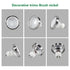 6 Pack GU10/MR16 Bulb Decorative Trim Rings, Heat Insulation Anti-Scald Protective Rings for Track Lighting, Snap-On Spring-Loaded Design (Brushed Nickel)