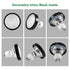 6 Pack GU10/MR16 Bulb Decorative Trim Rings, Heat Insulation Anti-Scald Protective Rings for Track Lighting, Snap-On Spring-Loaded Design (Matte Black)