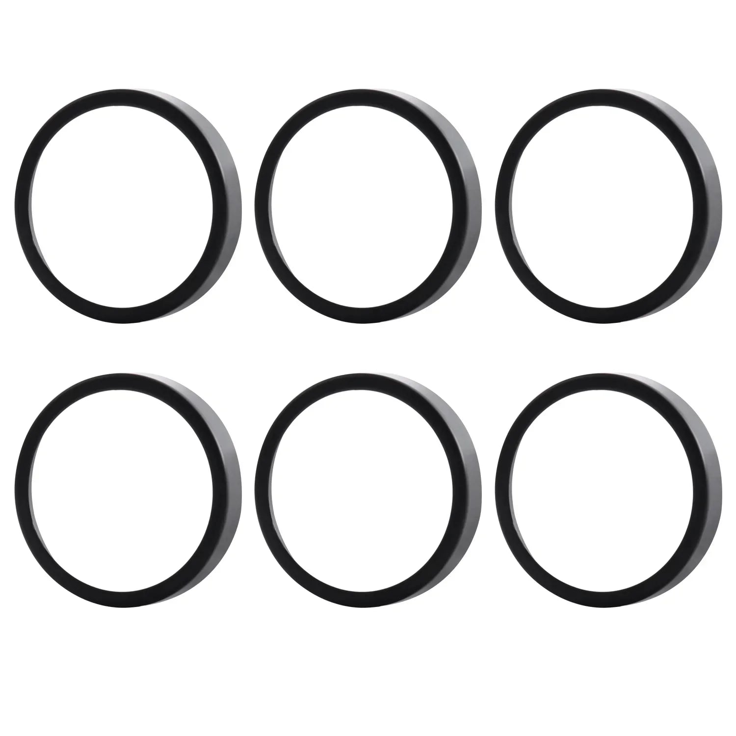 6 Pack GU10/MR16 Bulb Decorative Trim Rings, Heat Insulation Anti-Scald Protective Rings for Track Lighting, Snap-On Spring-Loaded Design (Matte Black)
