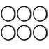 6 Pack GU10/MR16 Bulb Decorative Trim Rings, Heat Insulation Anti-Scald Protective Rings for Track Lighting, Snap-On Spring-Loaded Design (Matte Black)