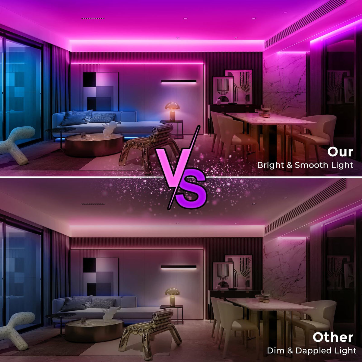 5m LED Neon Rope Lights RGB App Remote Control Music Sync IP67 Waterproof DIY
