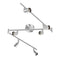 Kitchen Lights, 6-Light Ceiling Lighting Kits, Swivelling Ceiling Spotlight for Bedroom, Kitchen and Living Room(GU10 LED Bulbs not Included) (Brush Nickel)