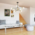 Sputnik Chandelier 8‑Light – Gold Mid‑Century Adjustable Ceiling Light