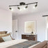 LED Ceiling Light,4 Way Rotatable Spot Lights for Ceiling,Flexible Ceiling Lights for Bedroom,Living Room, Black with Protectiv Bulb Trims(Gu10 Bulbs Not Included)