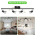 LED Ceiling Light,4 Way Rotatable Spot Lights for Ceiling,Flexible Ceiling Lights for Bedroom,Living Room, Black with Protectiv Bulb Trims(Gu10 Bulbs Not Included)