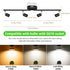 LED Ceiling Light,4 Way Rotatable Spot Lights for Ceiling,Flexible Ceiling Lights for Bedroom,Living Room, Black with Protectiv Bulb Trims(Gu10 Bulbs Not Included)