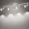 LED Ceiling Light,4 Way Rotatable Spot Lights for Ceiling,Flexible Ceiling Lights for Bedroom,Living Room, Black Nickel with Protectiv Bulb Trims(Gu10 Bulbs Not Included)