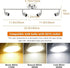 LED Ceiling Light,4 Way Rotatable Spot Lights for Ceiling,Flexible Ceiling Lights for Bedroom,Living Room, Black Nickel with Protectiv Bulb Trims(Gu10 Bulbs Not Included)