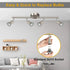 LED Ceiling Light,4 Way Rotatable Spot Lights for Ceiling,Flexible Ceiling Lights for Bedroom,Living Room, Black Nickel with Protectiv Bulb Trims(Gu10 Bulbs Not Included)
